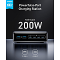 incarcator-si-statie-incarcare-anker-prime-200w-4x-usb-c-fast-charging-2x-usb-a-gan-usb-c-power-delivery-negru